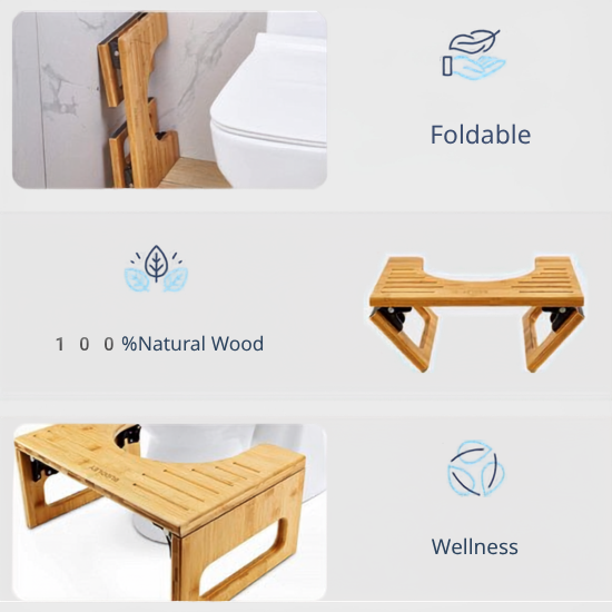 Premium Wooden Toilet Stool