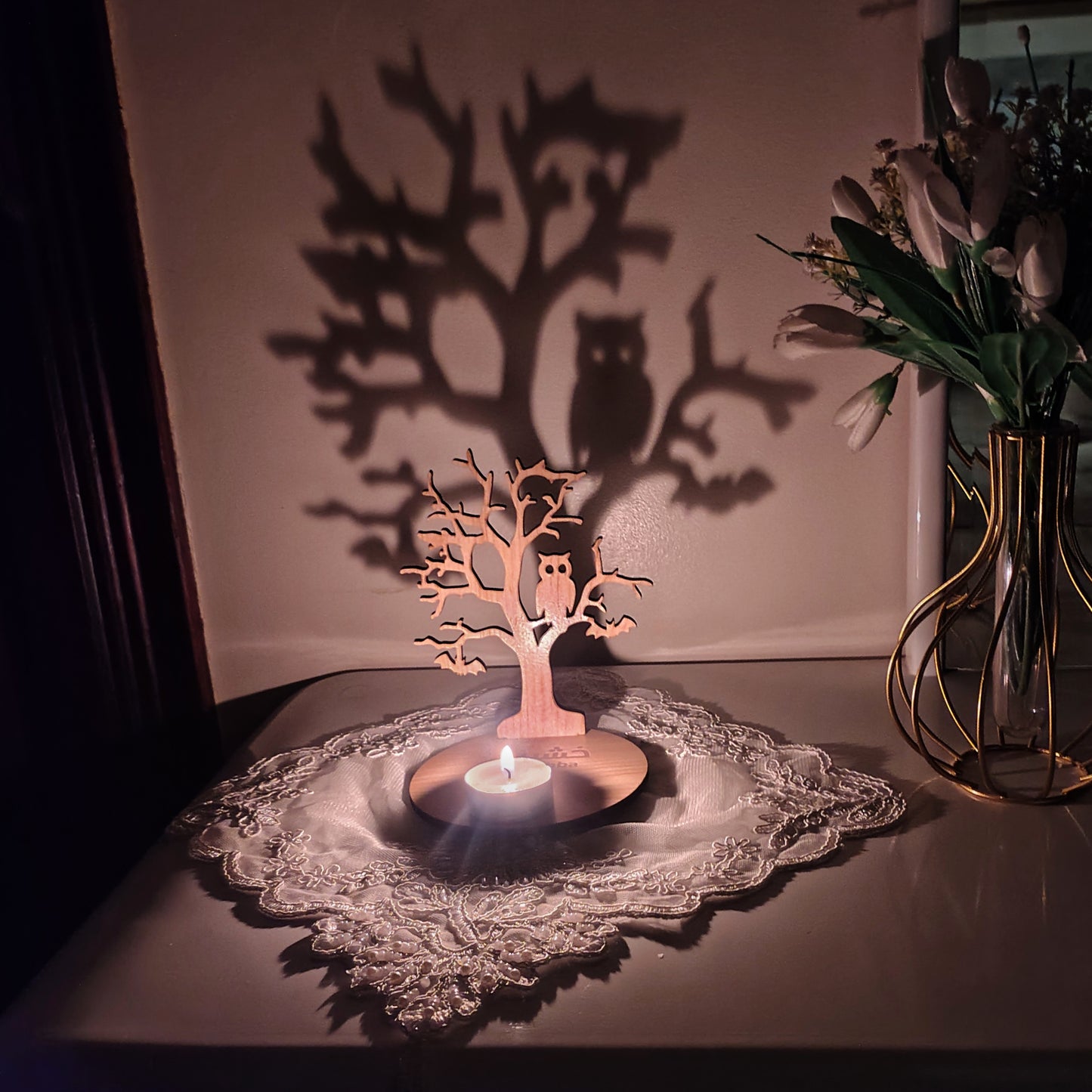 The Enchanted Owl & Bats Tree