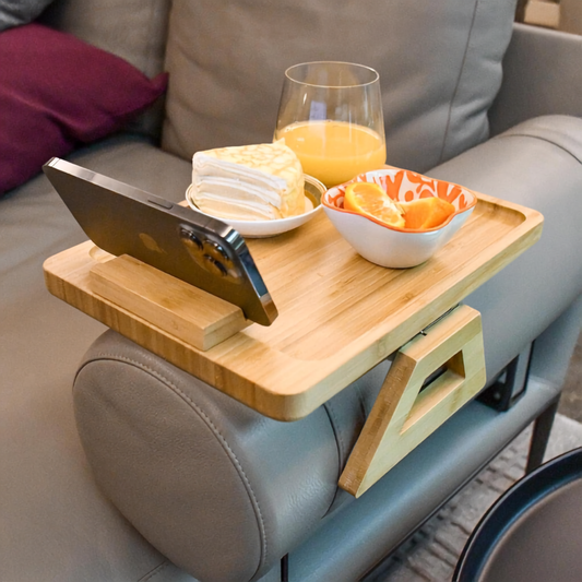 Armrest Tray Table With Cup Holder